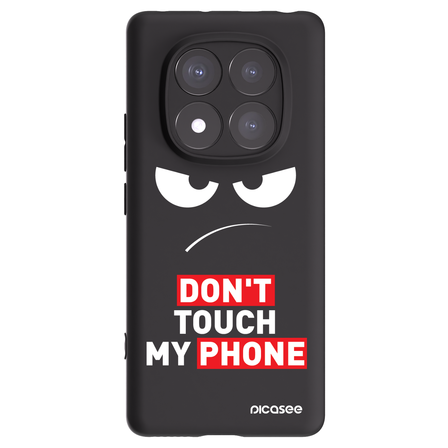 Picasee husă neagră din silicon pentru Xiaomi Redmi Note 14 Pro 5G - Angry Eyes - Transparent