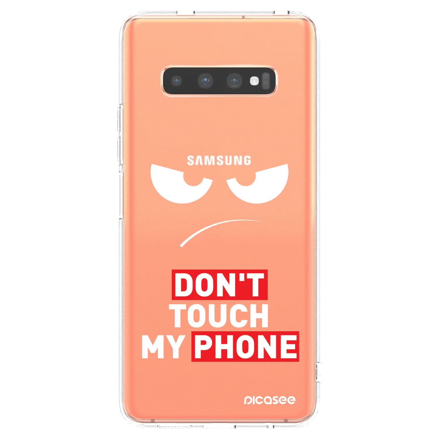 Picasee husă transparentă din silicon pentru Samsung Galaxy S10 Plus G975 - Angry Eyes - Transparent