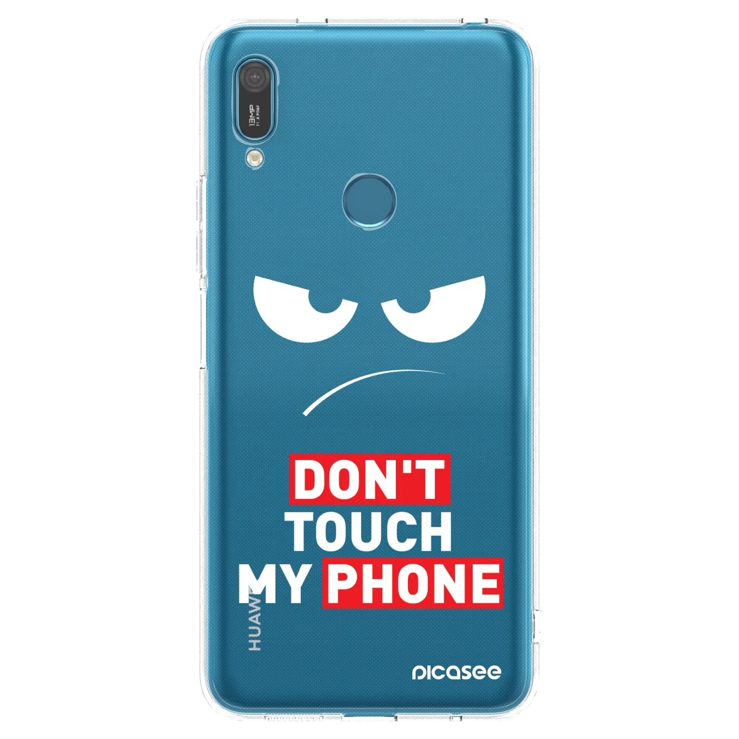 Picasee husă transparentă din silicon pentru Huawei Y7 2019 - Angry Eyes - Transparent
