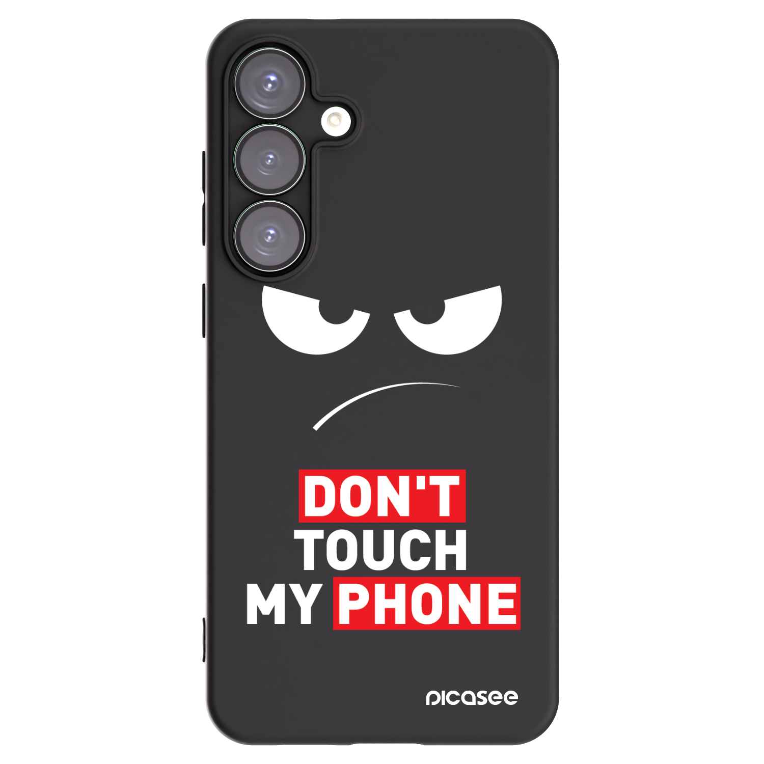 Picasee husă neagră din silicon pentru Samsung Galaxy S25+ 5G - Angry Eyes - Transparent