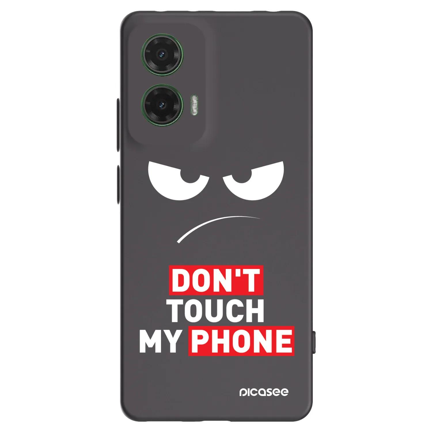 Picasee husă neagră din silicon pentru Motorola Moto G35 5G - Angry Eyes - Transparent