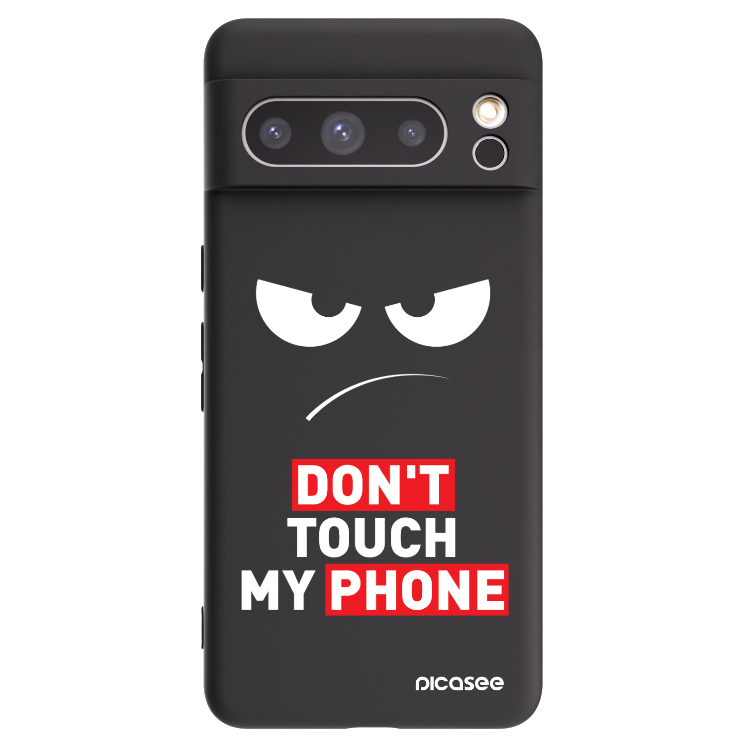 Picasee husă neagră din silicon pentru Google Pixel 8 Pro - Angry Eyes - Transparent