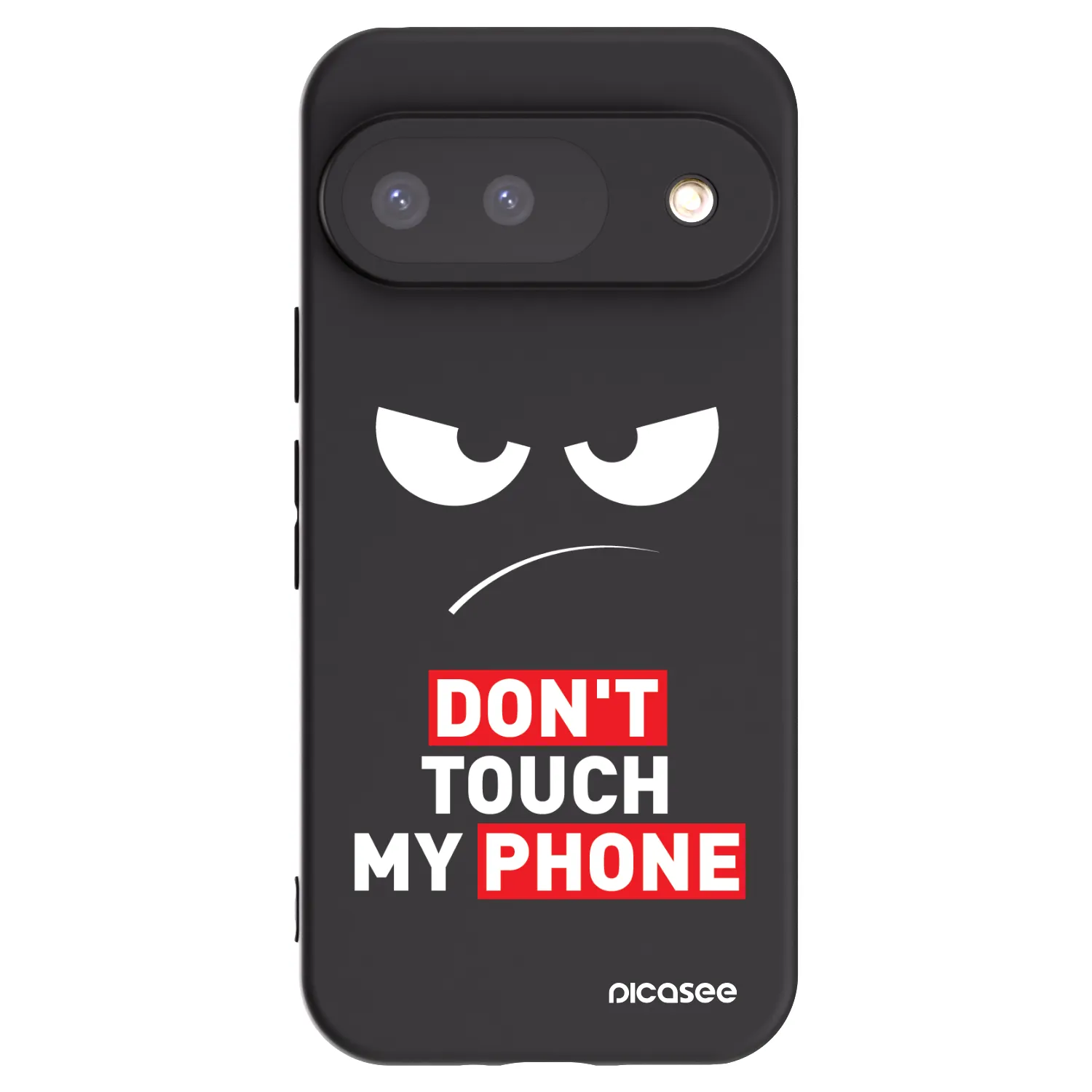Picasee husă neagră din silicon pentru Google Pixel 9 - Angry Eyes - Transparent