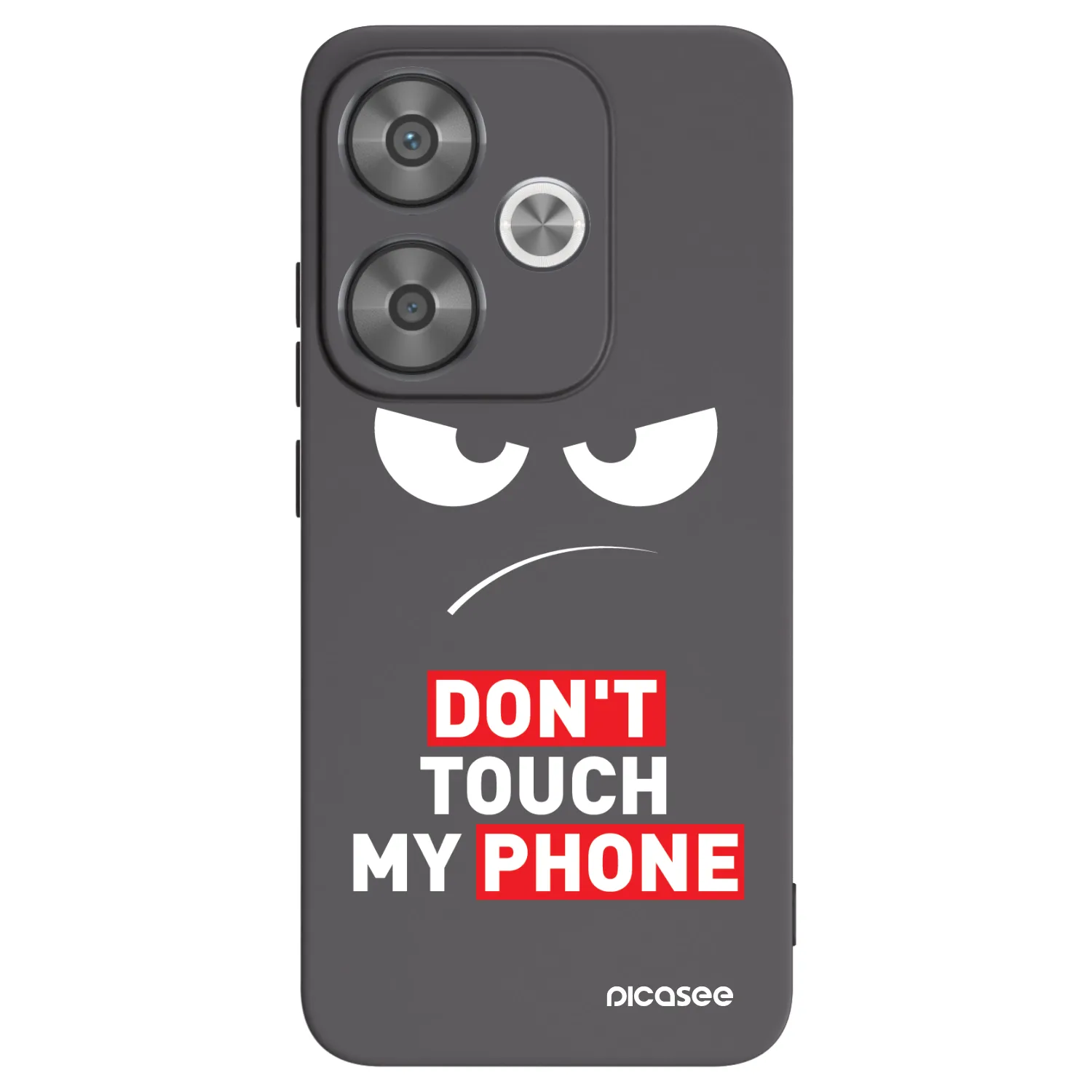 Picasee husă neagră din silicon pentru Xiaomi Poco F6 - Angry Eyes - Transparent
