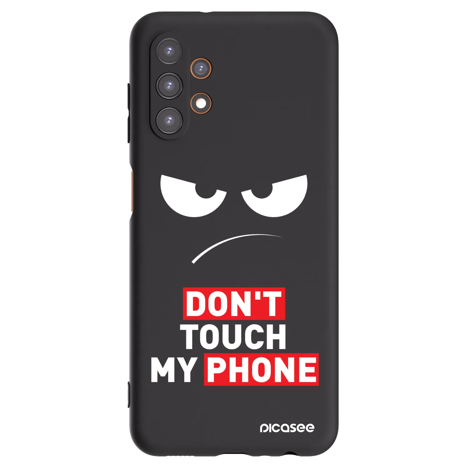 Picasee husă neagră din silicon pentru Samsung Galaxy A13 5G - Angry Eyes - Transparent