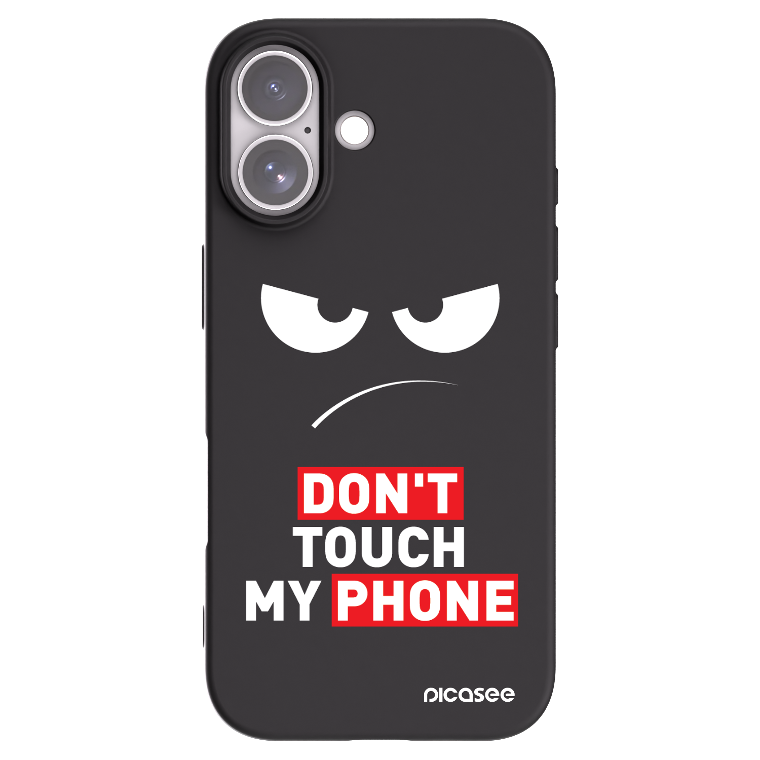 Picasee husă neagră din silicon pentru Apple iPhone 17 - Angry Eyes - Transparent