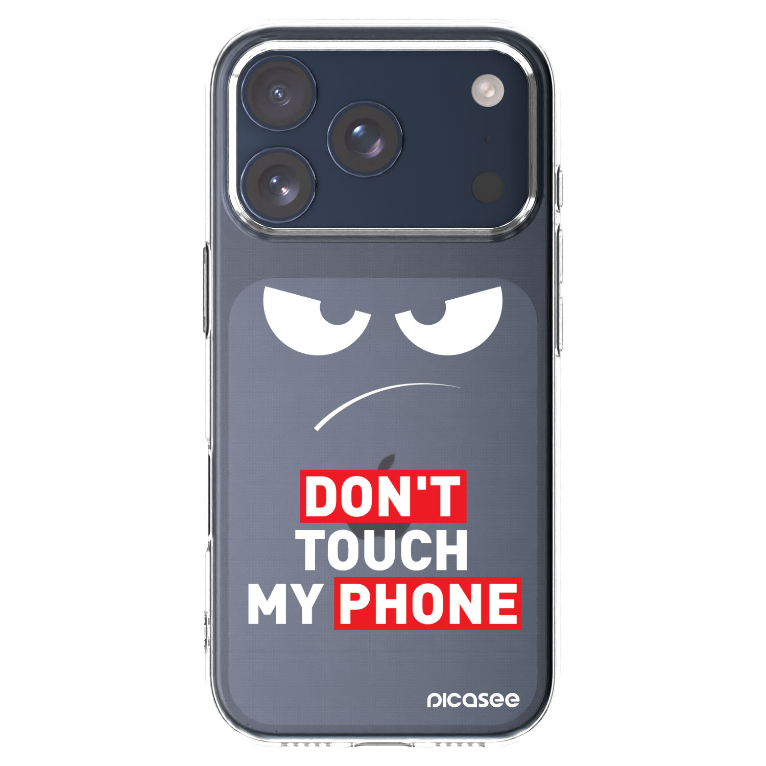 Picasee husă transparentă din silicon pentru Apple iPhone 17 Pro - Angry Eyes - Transparent