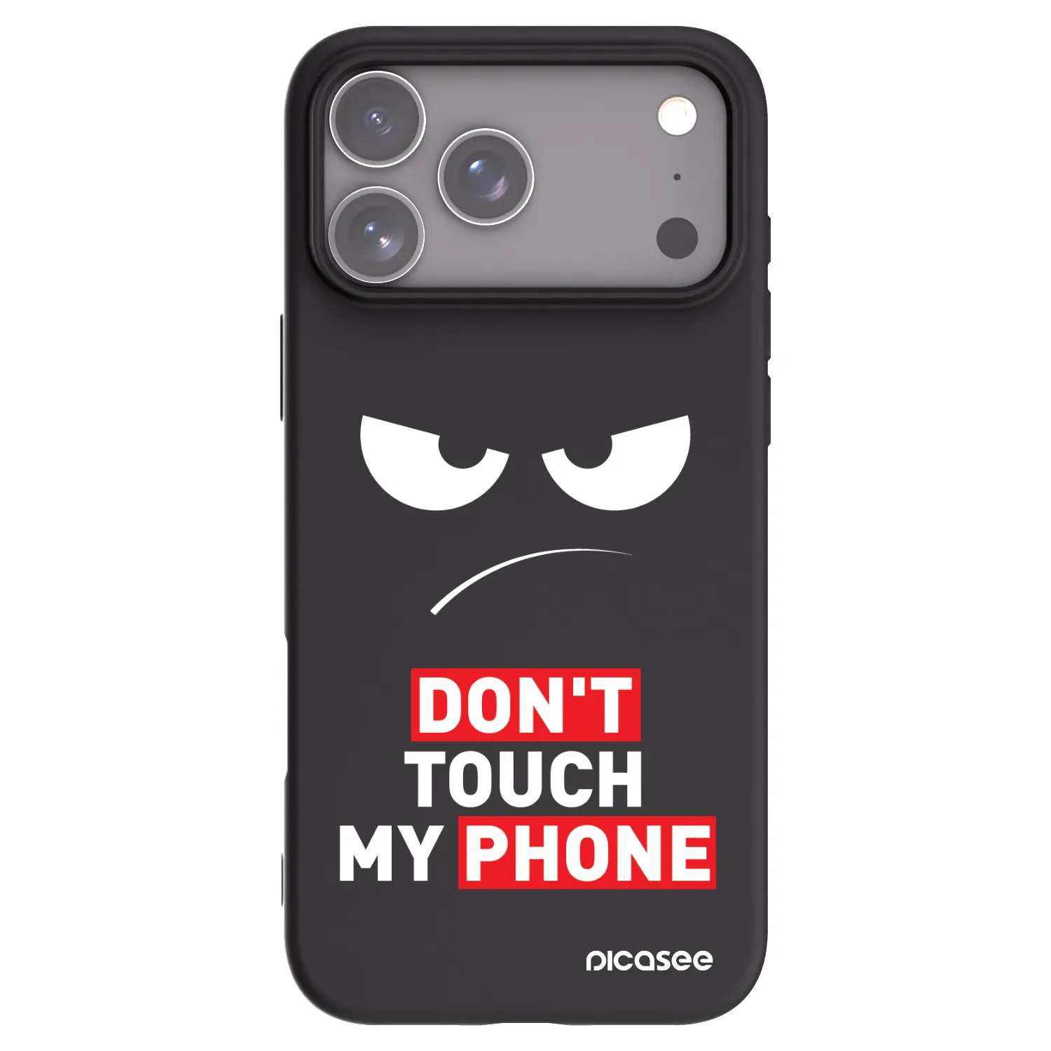Picasee husă neagră din silicon pentru Apple iPhone 17 Pro Max - Angry Eyes - Transparent