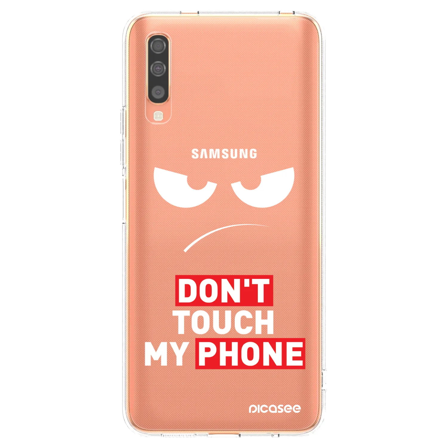 Picasee husă transparentă din silicon pentru Samsung Galaxy A70 A705F - Angry Eyes - Transparent