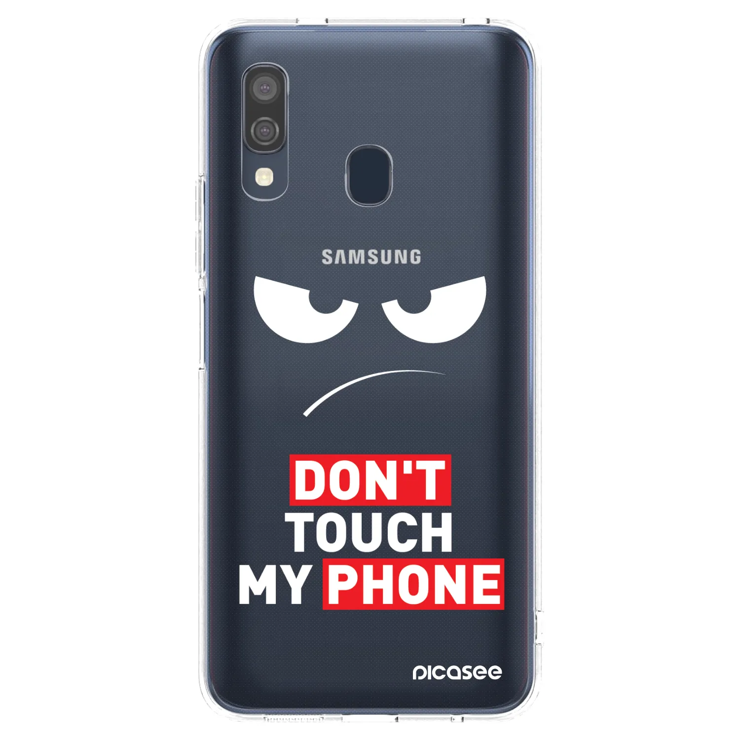 Picasee husă transparentă din silicon pentru Samsung Galaxy A40 A405F - Angry Eyes - Transparent