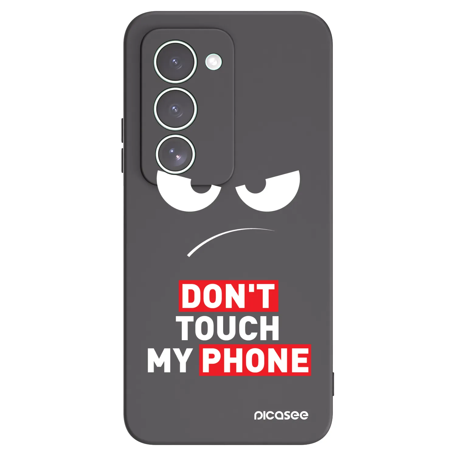 Picasee husă neagră din silicon pentru Xiaomi Redmi 15 5G - Angry Eyes - Transparent