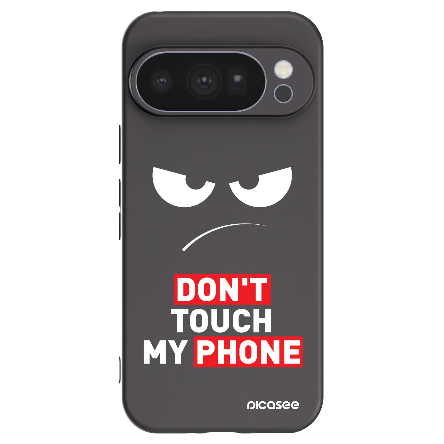 Picasee husă neagră din silicon pentru Google Pixel 10 Pro - Angry Eyes - Transparent