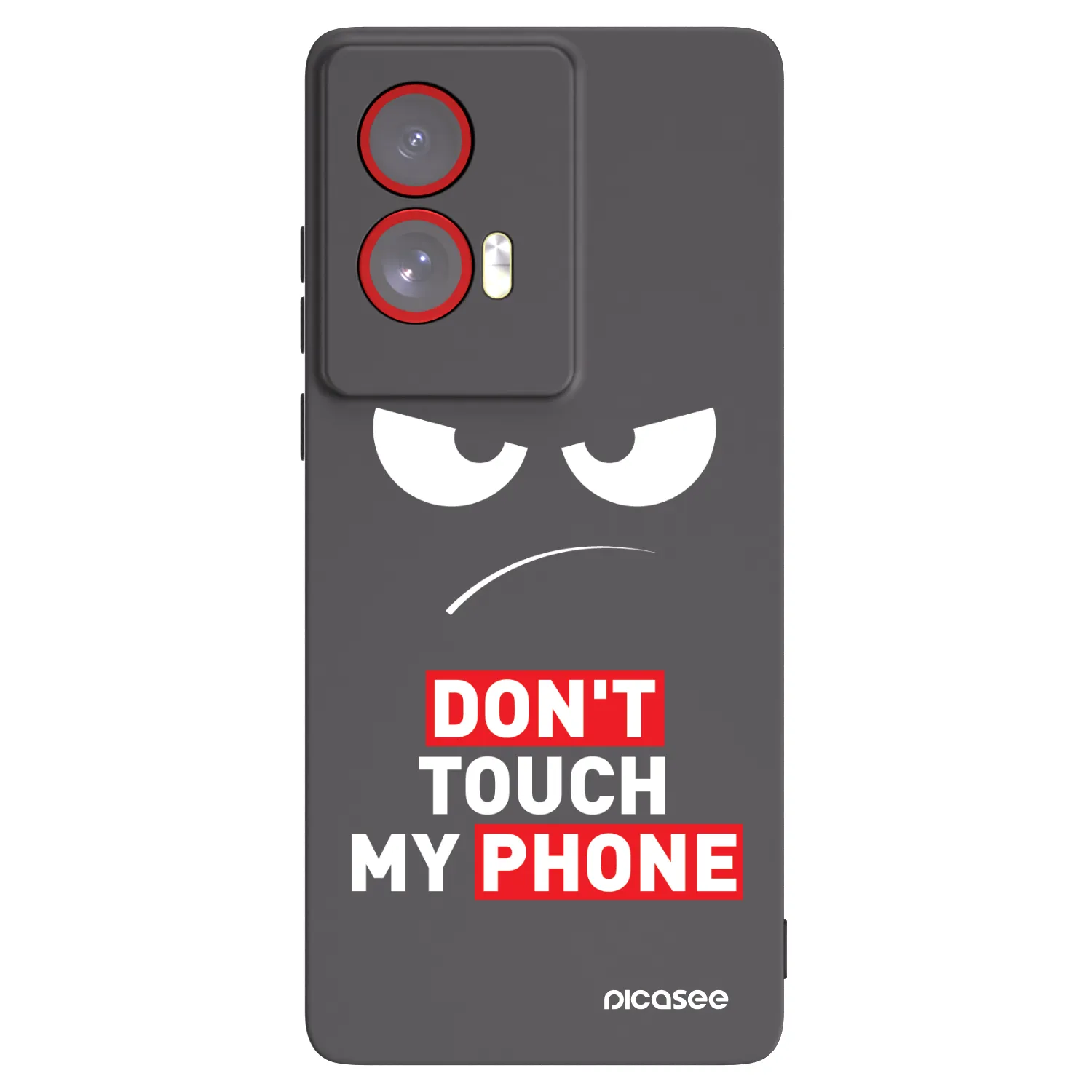 Picasee husă neagră din silicon pentru Motorola Edge 50 Fusion - Angry Eyes - Transparent