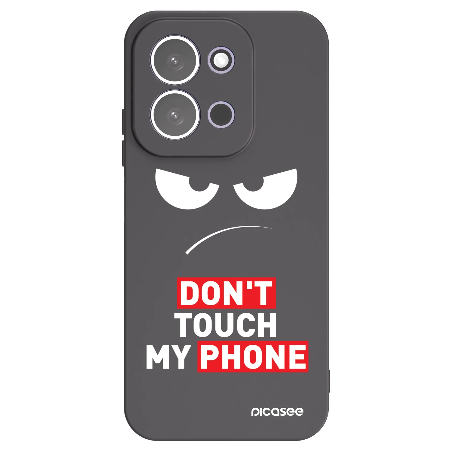 Picasee husă neagră din silicon pentru Xiaomi Redmi 15C 5G - Angry Eyes - Transparent