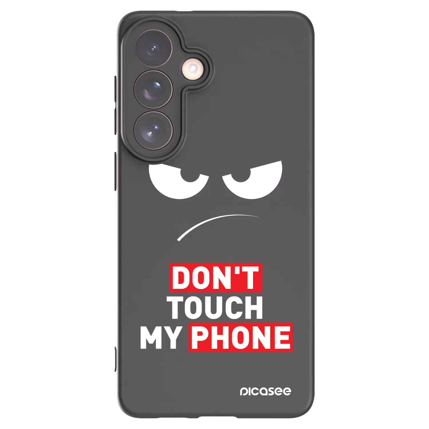 Picasee husă neagră din silicon pentru Samsung Galaxy S26+ - Angry Eyes - Transparent