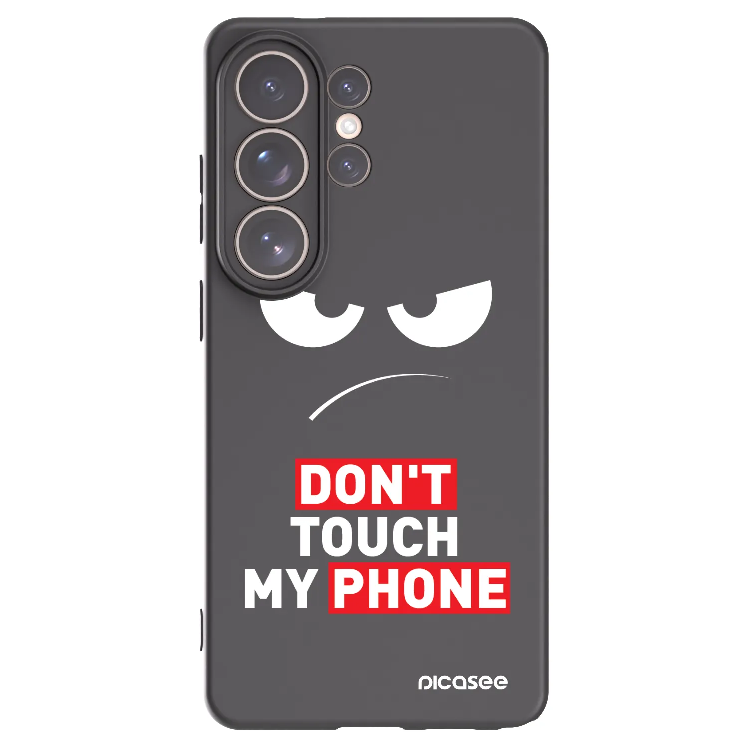 Picasee husă neagră din silicon pentru Samsung Galaxy S26 Ultra - Angry Eyes - Transparent