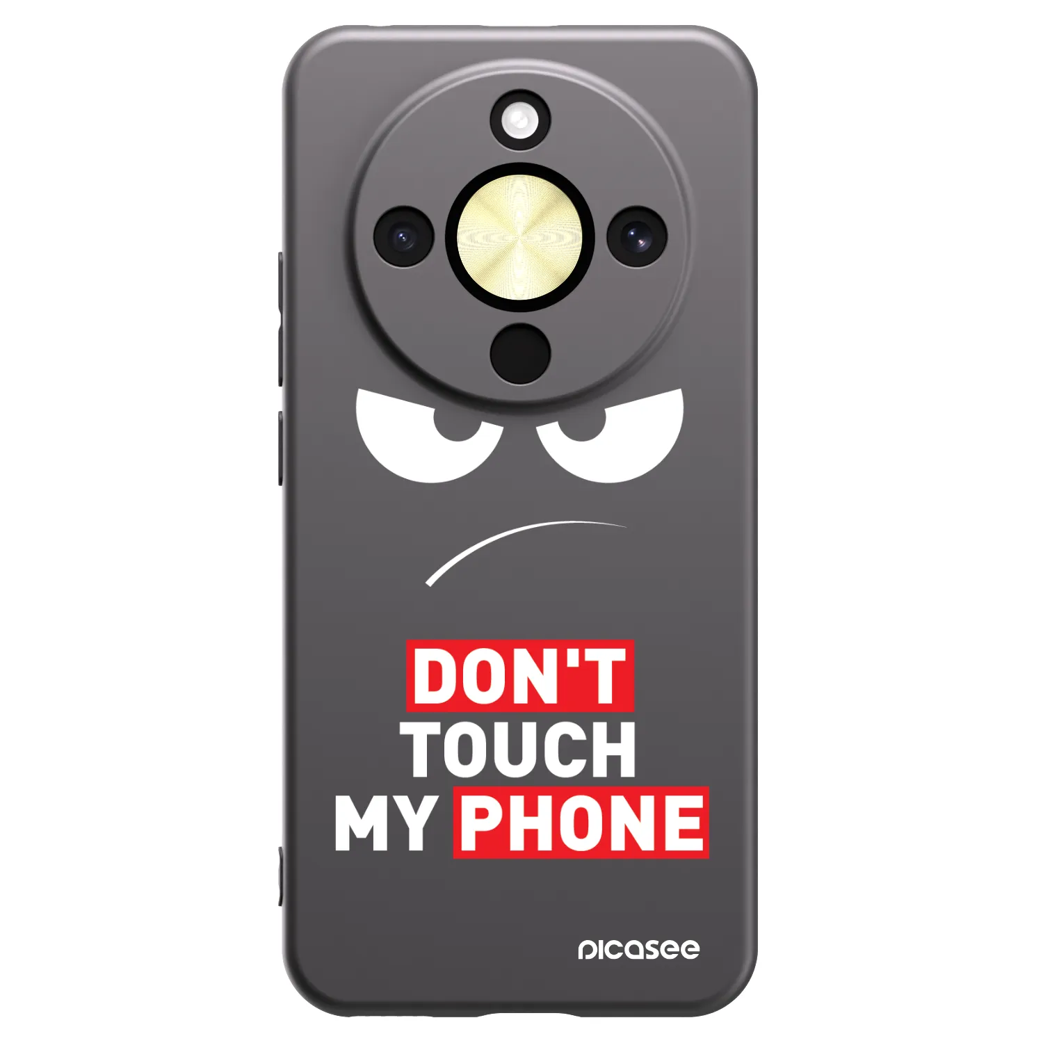 Picasee husă neagră din silicon pentru Honor Magic8 Lite 5G - Angry Eyes - Transparent
