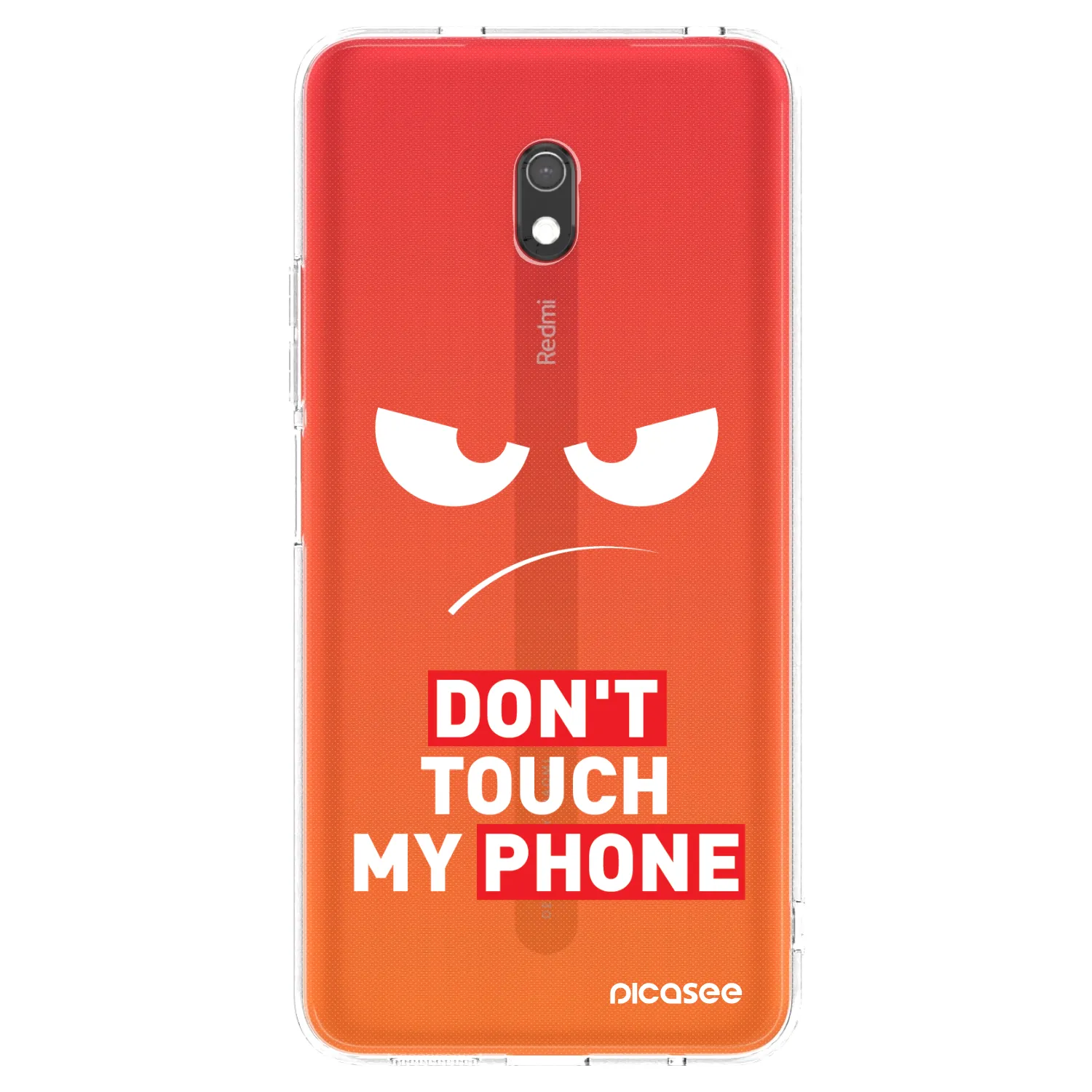 Picasee husă transparentă din silicon pentru Xiaomi Redmi 8A - Angry Eyes - Transparent