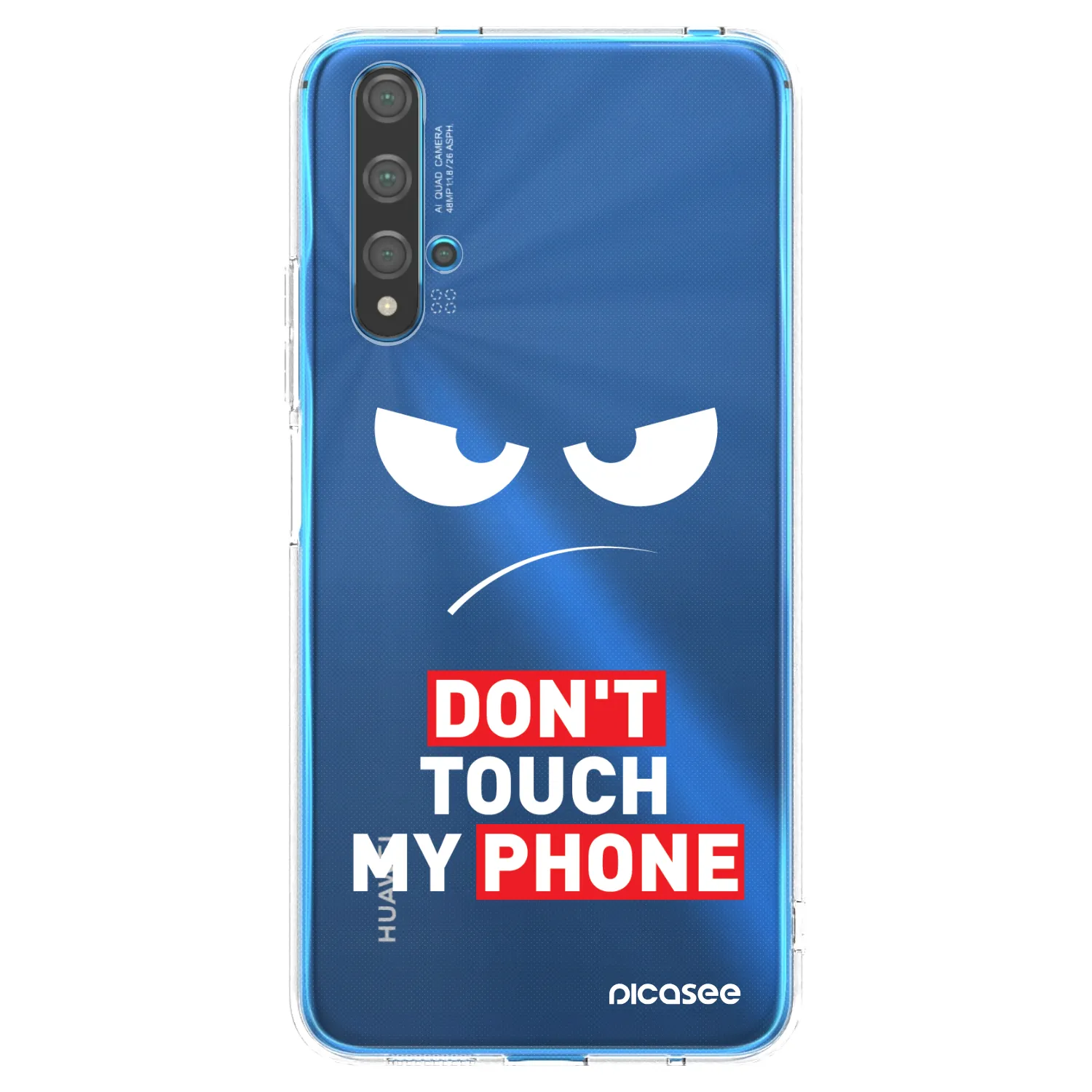 Picasee husă transparentă din silicon pentru Huawei Nova 5T - Angry Eyes - Transparent