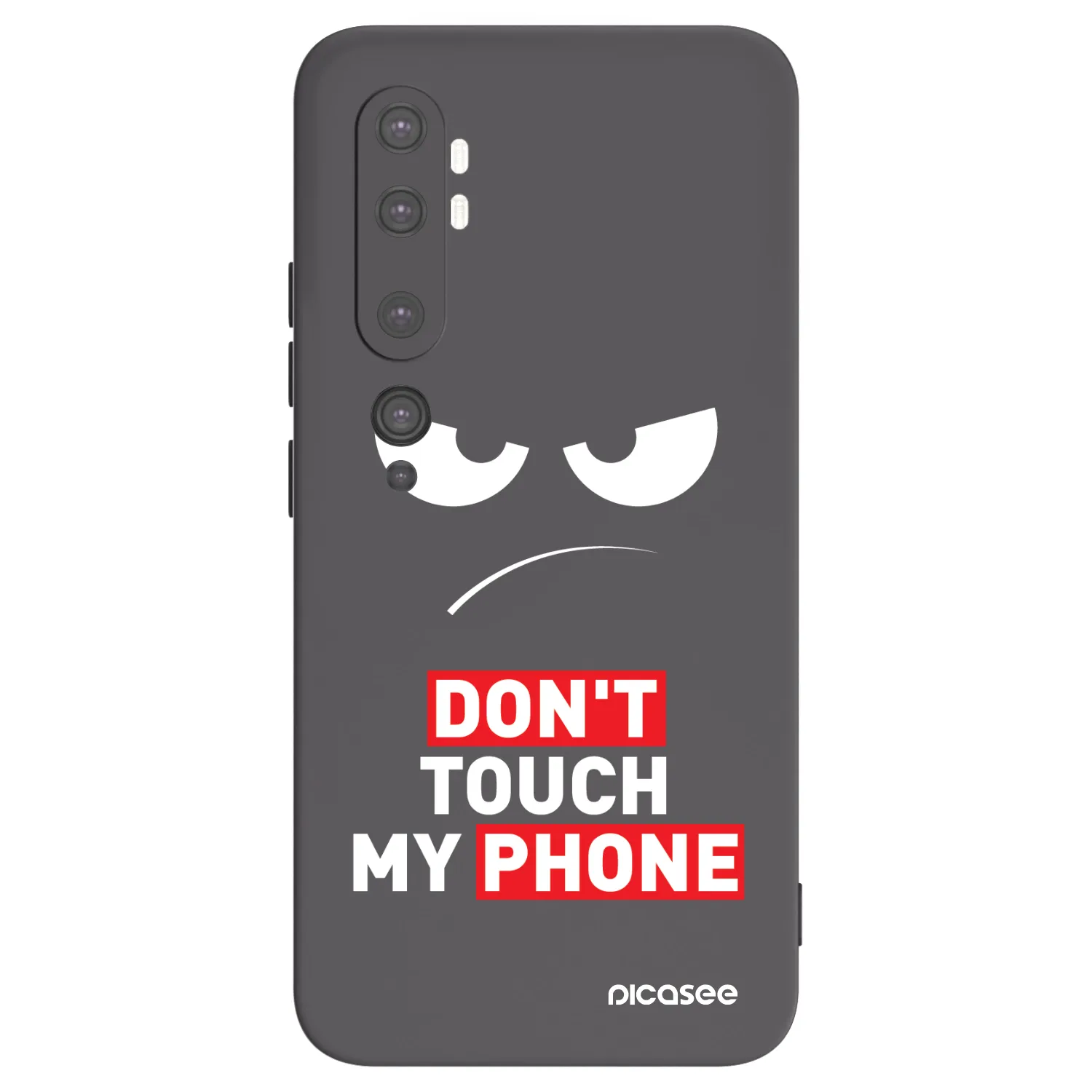 Picasee husă neagră din silicon pentru Xiaomi Mi Note 10 (Pro) - Angry Eyes - Transparent