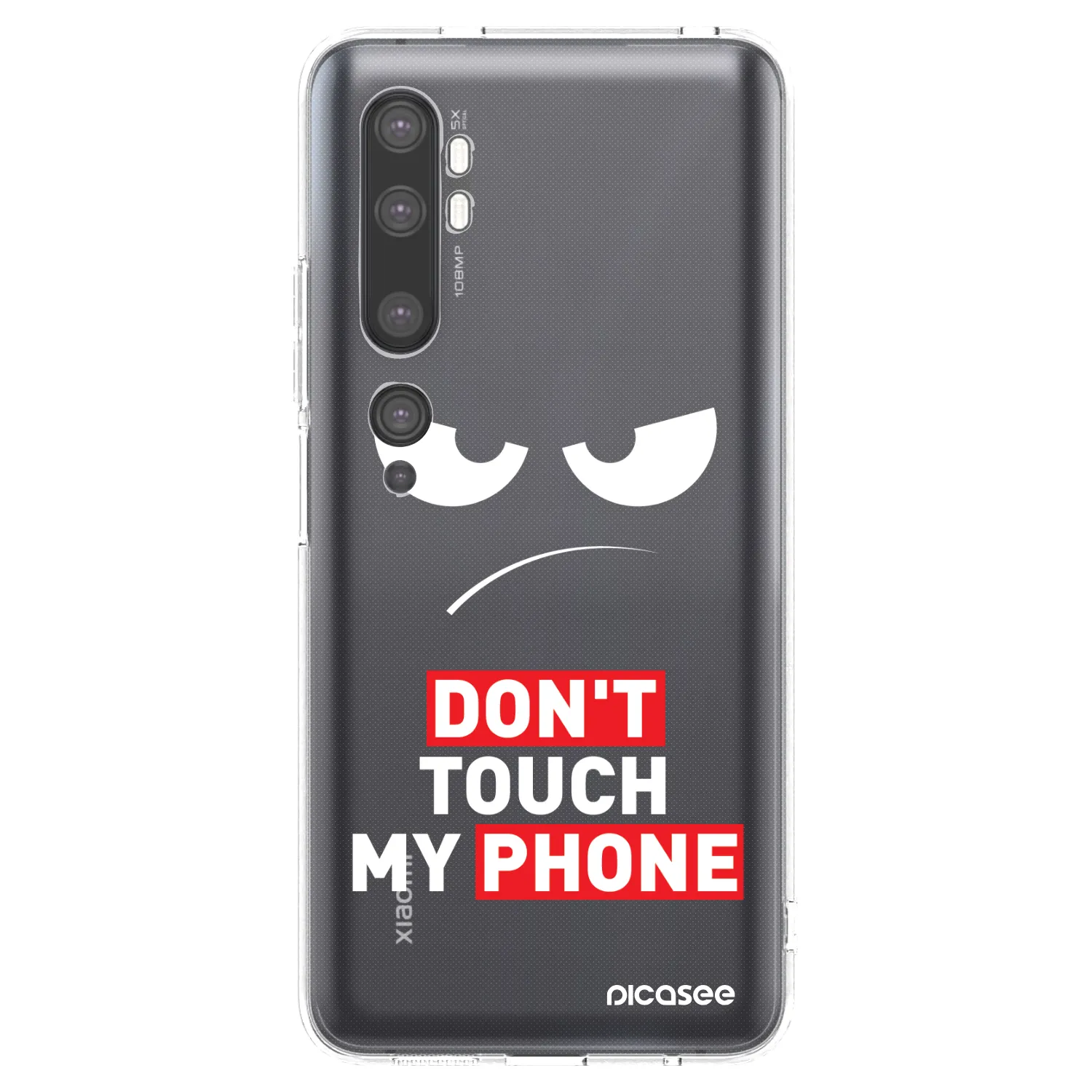 Picasee husă transparentă din silicon pentru Xiaomi Mi Note 10 (Pro) - Angry Eyes - Transparent