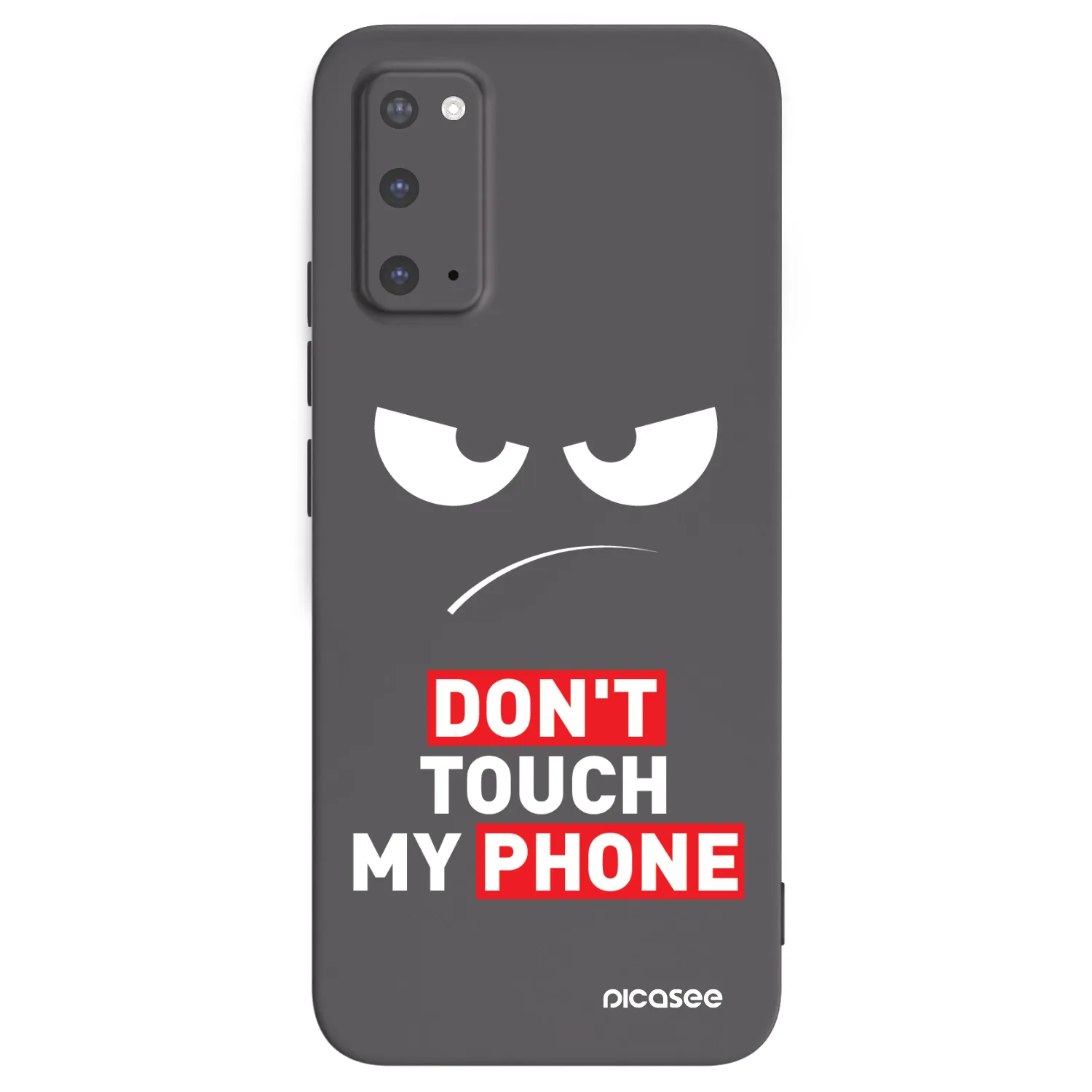 Picasee husă neagră din silicon pentru Samsung Galaxy S20 G980F - Angry Eyes - Transparent