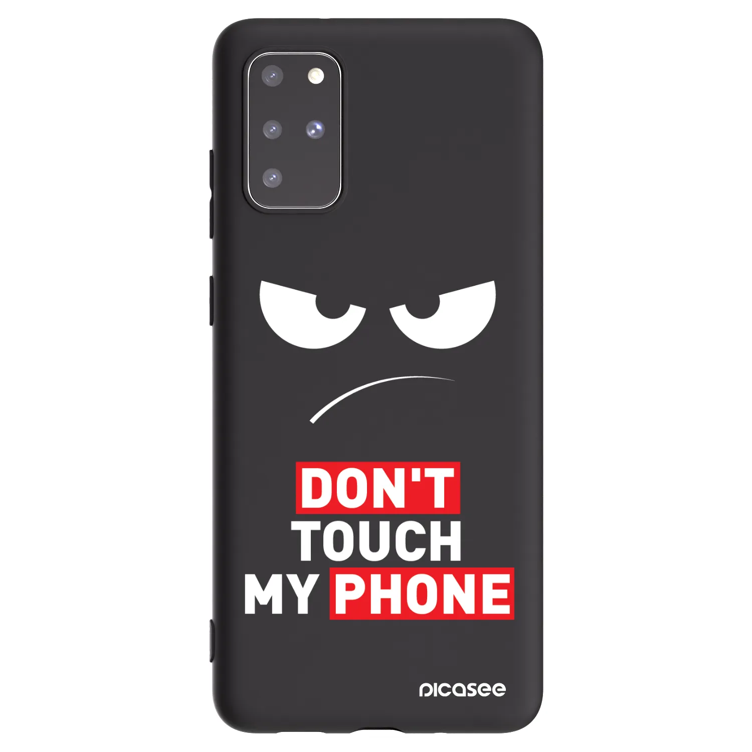 Picasee husă neagră din silicon pentru Samsung Galaxy S20+ G985F - Angry Eyes - Transparent