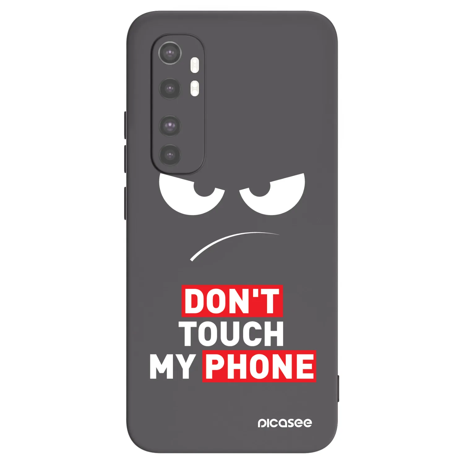 Picasee husă neagră din silicon pentru Xiaomi Mi Note 10 Lite - Angry Eyes - Transparent