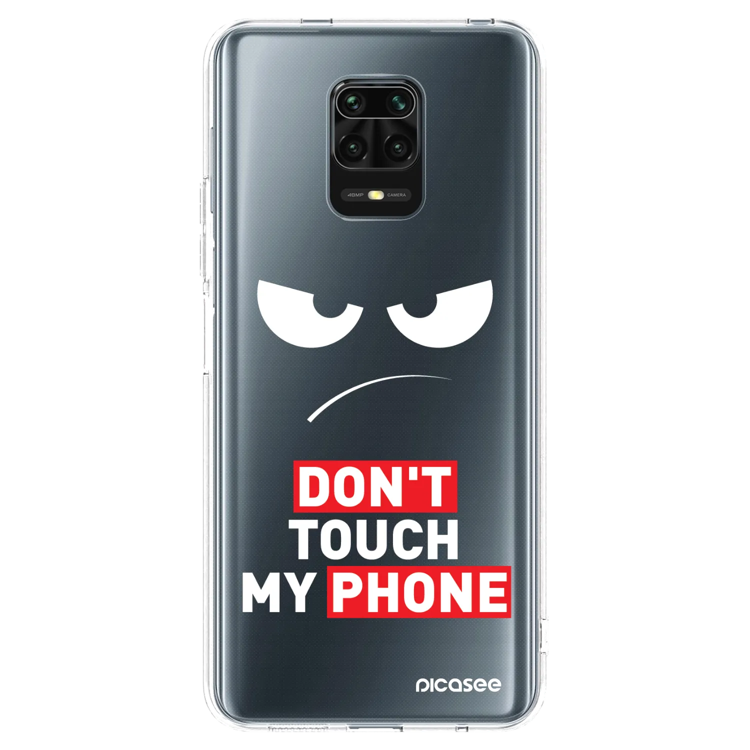 Picasee husă transparentă din silicon pentru Xiaomi Redmi Note 9S - Angry Eyes - Transparent