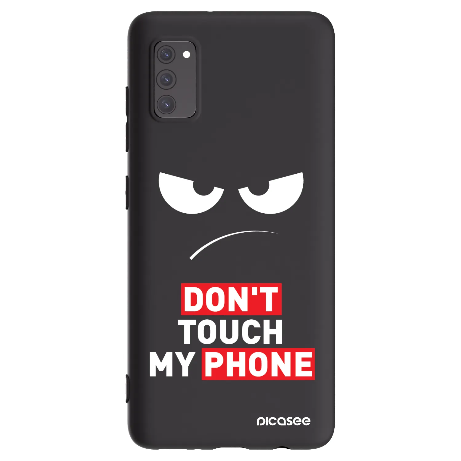 Picasee husă neagră din silicon pentru Samsung Galaxy A41 A415F - Angry Eyes - Transparent