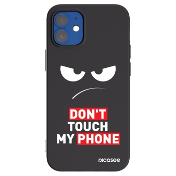 Picasee husă neagră din silicon pentru Apple iPhone 12 mini - Angry Eyes - Transparent