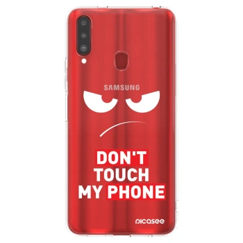 Picasee husă transparentă din silicon pentru Samsung Galaxy A20s - Angry Eyes - Transparent