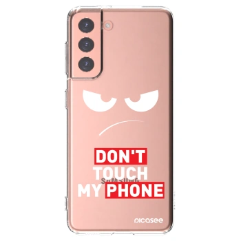 Picasee husă transparentă din silicon pentru Samsung Galaxy S21 5G G991B - Angry Eyes - Transparent