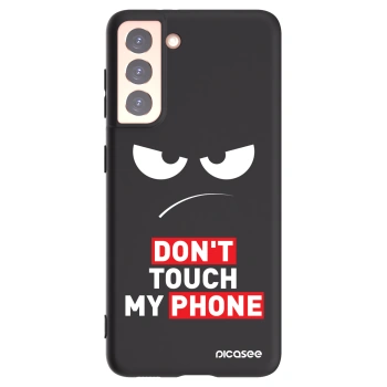Picasee husă neagră din silicon pentru Samsung Galaxy S21 5G G991B - Angry Eyes - Transparent