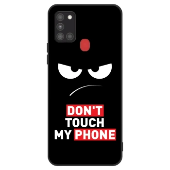 Husă pentru Samsung Galaxy A21s - Angry Eyes - Transparent