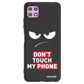 Picasee husă neagră din silicon pentru Samsung Galaxy A22 A226B 5G - Angry Eyes - Transparent