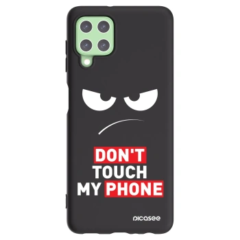 Picasee husă neagră din silicon pentru Samsung Galaxy A22 A225F 4G - Angry Eyes - Transparent