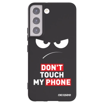 Picasee husă neagră din silicon pentru Samsung Galaxy S22 5G - Angry Eyes - Transparent