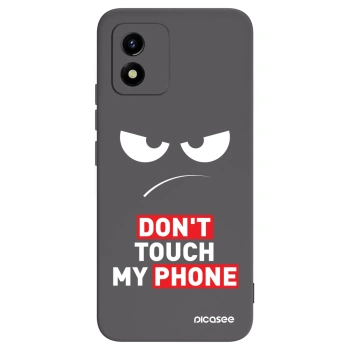 Picasee husă neagră din silicon pentru Vivo Y01 - Angry Eyes - Transparent