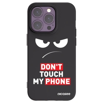 Picasee husă neagră din silicon pentru Apple iPhone 14 Pro - Angry Eyes - Transparent