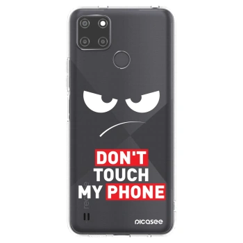 Picasee husă transparentă din silicon pentru Realme C21Y - Angry Eyes - Transparent