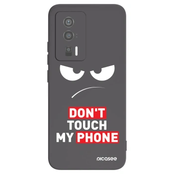 Picasee husă neagră din silicon pentru Xiaomi Poco F5 Pro 5G - Angry Eyes - Transparent