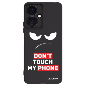 Picasee husă neagră din silicon pentru Xiaomi Redmi 13C 5G - Angry Eyes - Transparent
