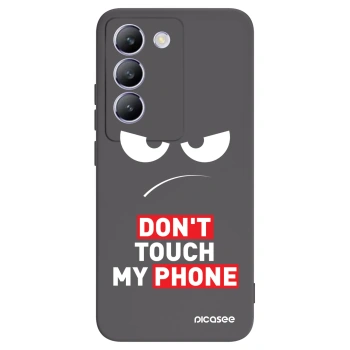 Picasee husă neagră din silicon pentru Vivo V40 SE 5G - Angry Eyes - Transparent