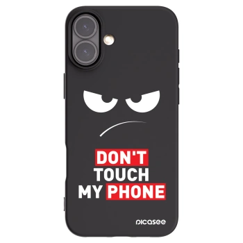 Picasee husă neagră din silicon pentru Apple iPhone 16 Plus - Angry Eyes - Transparent