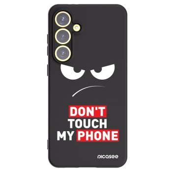 Picasee husă neagră din silicon pentru Samsung Galaxy S24 FE S721B - Angry Eyes - Transparent