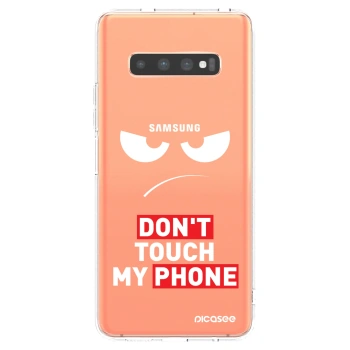 Picasee husă transparentă din silicon pentru Samsung Galaxy S10 Plus G975 - Angry Eyes - Transparent
