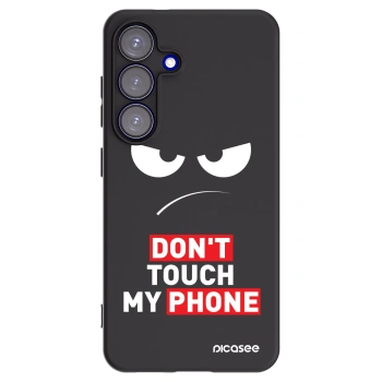 Picasee husă neagră din silicon pentru Samsung Galaxy S25 5G - Angry Eyes - Transparent