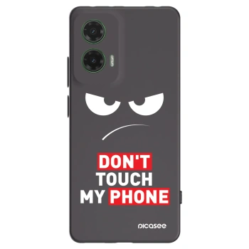 Picasee husă neagră din silicon pentru Motorola Moto G35 5G - Angry Eyes - Transparent