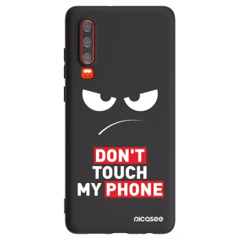 Picasee husă neagră din silicon pentru Huawei P30 - Angry Eyes - Transparent